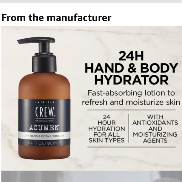 ❣️4/$25❣️ AMERICAN CREW ACUMEN 24H Hand & Body Hydrator - Picture 2 of 9